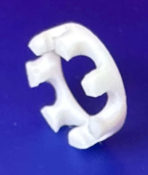 Close-up view of PTFE Bearing Retainer/Cage for 608 showing inner diameter and structural design.