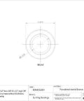 Technical diagram of Flange Bearing With Extra PTFE Lubricant, Powdered Metal, SAE 841, One Half Inch Bore, details on measurements