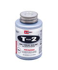Non Hardening PTFE Enriched Pipe Thread Sealant For Plumbing Pro Grade And DIY Use That Stays Flexible And Leak Proof On Plastic And Metal Pipes Including Iron And Stainless Steel One Quarter Pint Size T Plus 2 23631 By RectorSeal