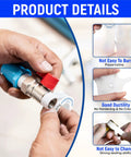 Image showcasing High Density PTFE Plumbers Tape Pro Grade Thread Sealant For Leak Proof Pipe Connections Half Inch By Five Hundred Twenty Inches Pack Of Two in use.