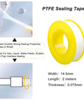 Propane Tank Gasket And O Ring Seal Kit With 15 O Rings And 15 Gaskets Plus PTFE Thread Sealing Tape shown in roll form
