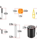 Front Load Wheel Replacement Kit For Crown PTH50 Pallet Jack With Axles Bearings And Hardware Includes 2 Black 2.75 X 3.75 Inch Front Load Rollers