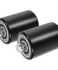 Front Load Wheel Replacement Kit For Crown PTH50 Pallet Jack With Axles Bearings And Hardware Includes 2 Black 2.75 X 3.75 Inch Rollers