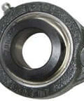 PTI LF206-30MM 2-Bolt Flange Bearing 30mm Shaft 200 Silver Series, front view showing bolt holes and shaft opening