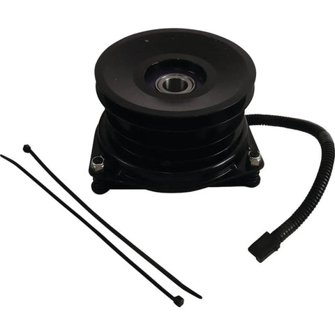 Pto Clutch 1 Inches Id Counter Clockwise By Parts X0918 Am38404 Magtjd3, view of clutch with attached wires and pulleys.