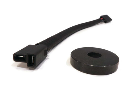 Close-up of wire harness and pulley part of Electric PTO Clutch for Exmark 103-0662, 27-30HP Kohler Lazer Z (370000 & Up).