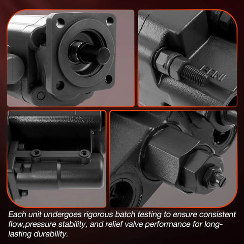 Close-up view of PTO Dump Pump Hydraulic Hydro Cylinder C102 Direct Mount with Air Shift Cylinder, highlighting components.
