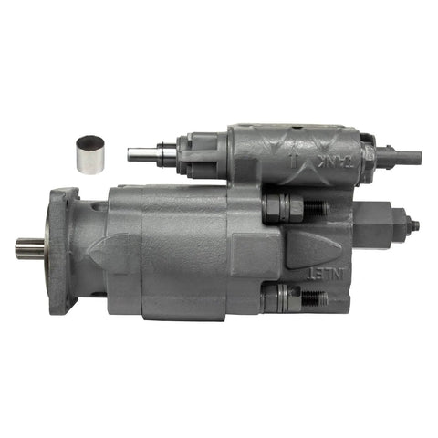 Side view of PTO Dump Pump Hydraulic Gear Pump C102 Series 49 GPM @ 1800 RPM, 3000 PSI Direct Mount with input shaft and ports