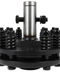 Front view of Black PTO Slip Clutch, ACZCR 1-3/8" Smooth Round Ends Slip Clutch with Adjustable Rotary Cutter for maximum torque 900Nm.