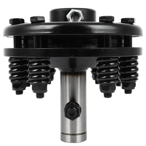 Black PTO Slip Clutch, ACZCR 1-3/8" Smooth Round Ends Slip Clutch, rugged design with springs, suitable for rotary cutter use.