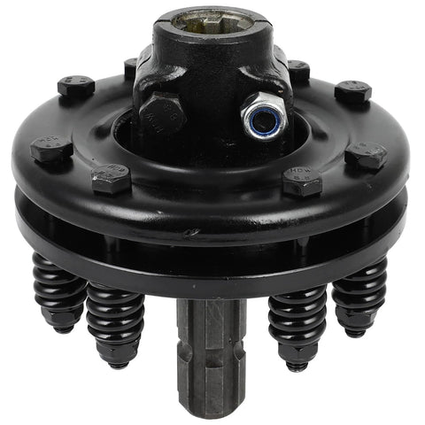 PTO Slip Clutch, 1-3/8" 6 Splines Both Ends Slip Clutch, black with adjustable springs for rotary cutter.