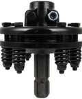 Front view of PTO Slip Clutch, 1-3/8" 6 Splines Both Ends Slip Clutch, adjustable rotary cutter slip clutch (black)