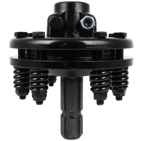 Front view of PTO Slip Clutch, 1-3/8" 6 Splines Both Ends Slip Clutch, adjustable rotary cutter slip clutch (black)