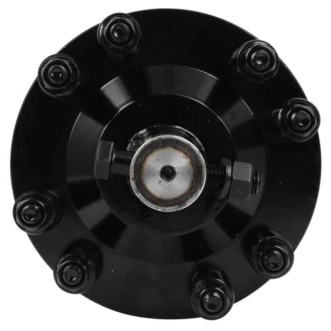 Front view of Black PTO Slip Clutch, ACZCR 1-3/8" Smooth Round Ends Slip Clutch for PTO Shaft, 900Nm torque, steel material.