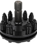 PTO Slip Clutch, 1-3/8" 6 Splines Both Ends Slip Clutch in black, showing front view with springs and shaft detail.