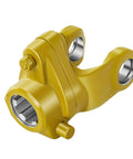 1-3/8" 6 Spline Torque Nm 1400, PTO Yoke Shear Bolt Torque Limiter showcasing yellow yoke and spline interior