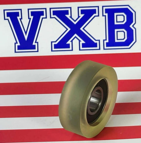 PU12X40X13-2RS PU Covered Bearing 12x40x13mm on striped background