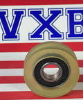 Front view of PU12X40X13-2RS PU Covered Bearing 12x40x13mm - Sealed - Miniature with VXB branding in the background.