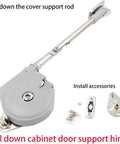 Front Desk Soft Open Cabinet Hinge Pull-Down, 105 ° Pull-Down Support Hinge, with installation accessories and support rod