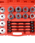 Pull and Press Sleeve Kit with 28 Pcs Universal Remove Bushes Bushing Bearings Seals in red case