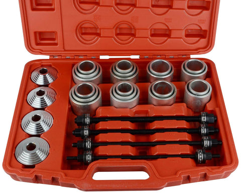 Pull and Press Sleeve Kit with 28 Pcs Universal Remove Bushes Bushing Bearings Seals in orange case