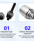 Close-up of Universal 30 Piece Pull And Press Sleeve Bushing Kit components showing high temperature quenching and electroplating treatment.