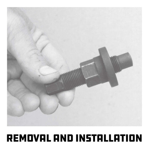 Hand holding a component from the Power Steering and Alternator Pulley Remove and Install Tool Set, 648605.