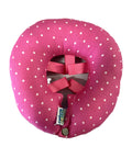 Pink Dots Stuffed Safety Fence Collar For Pups Up To 10 Inches Made In USA 100 Percent Cotton Washable Fence Barrier To Prevent Escapes