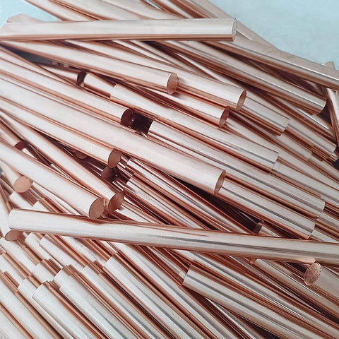 Stack of 99.98 Percent Pure Copper Rod 10mm Diameter 102mm Length Solid Copper Round Bar For DIY Metalworking And Hobby Crafts