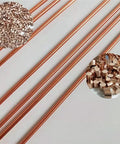 Pure Copper Round Rods Set 10 Piece 15.7 Inch Length 3mm Diameter 99.9 Percent Pure Copper for Grounding Gardening Crafts and Metalworking