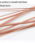 Smooth Pure Copper Round Rods Set 10 Piece 15.7 Inch Length 3mm Diameter 99.9 Percent Pure Copper for Grounding and Crafts