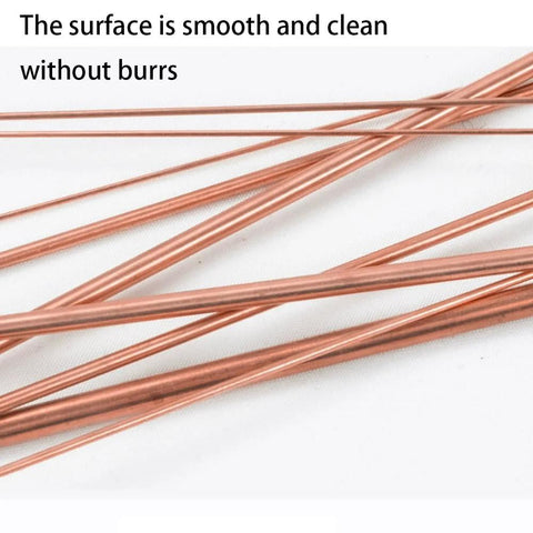 Smooth Pure Copper Round Rods Set 10 Piece 15.7 Inch Length 3mm Diameter 99.9 Percent Pure Copper for Grounding and Crafts