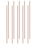 Pure Copper Round Rods Set 10 Piece 15.7 Inch Length 3mm Diameter 99.9 Percent Pure Copper for Grounding Gardening Crafts