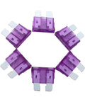 100 Pack 3 Amp ATC ATO Auto Fuses Regular Blade Fuses For Cars, Trucks, Boats, Marine And RV Electrical Systems, Tin Plated Zinc Terminals