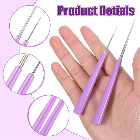 2 Piece Bead Reamer Tool Set With Diamond Tipped Reamers For Jewelry Making in hand, showing dual size options and non-slip handle.