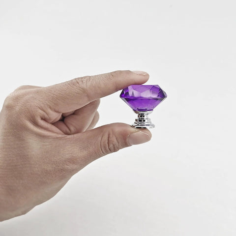 purple glass dresser knobs Antique Purple Flower Cabinet Knob | Tarnished Silver Mercury Glass Drawer Pull