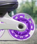 Close-up of 8-Pack Inline Skate Wheels 64mm With Bearings For Indoor And Outdoor Replacement - High-Performance 82A Polyurethane, Smooth-Riding