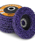 4 1/2 Inch Stripping Discs Seven Eighths Inch Arbor For Angle Grinder Purple Rust Remover Wheel Paint And Oxidation Removal 5 Pack