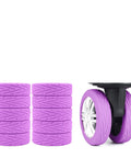 Silicone Luggage Wheel Covers Protector Set For Travel And Office Chair Casters Wear Resistant Anti Noise Shock Absorption Soft Stretchable Covers That Reduce Drag And Vibration Quiet Purple