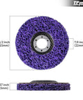 4 1/2 Inch Stripping Discs Seven Eighths Inch Arbor For Angle Grinder Purple Rust Remover Wheel Paint And Oxidation Removal 5 Pack