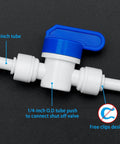 12 Pack 1/4 Inch Push To Connect Ball Valves Plug And Play Inline Shut Off Quick Connect Fittings For 1/4 Inch OD Tubing