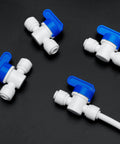 Set of 12 Pack 1/4 Inch Push To Connect Ball Valves Plug And Play Inline Shut Off Quick Connect Fittings for 1/4 Inch OD Tubing in RO DI Systems