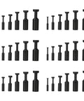 36 Piece Set Push To Connect Pneumatic Fittings Cap Style Blanking Plugs For One Eighth To One Half Inch Tubing Inner Diameter Plastic