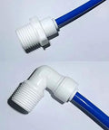 Push To Connect Quick Connector Male Adapter Elbow And Straight Fittings Three Eighths Inch NPT Thread To One Quarter Inch Tube OD