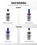 Installation steps for Push To Connect 4mm Bowden PTFE Tube Fittings For 3D Printers PC4 M10 Pneumatic Quick Couplers