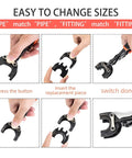Push to Connect Removal Tool for 1/2, 3/4, and 1 Inch Fittings Quick Disconnect Tongs for PEX, PVC, and Copper Pipe Easy Removal