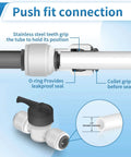 One Quarter Inch Quick Connect Water Line Fittings Kit With Ball Valve Check Valve Tee Elbow And Y Fittings Push To Connect