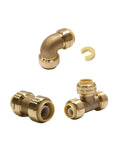 EFIELD 1/2 Inch Push Fit Fitting Bundle Pack of 10 for PEX Copper and CPVC Connectors Includes Tee Elbow and Coupling