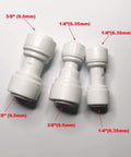 One Quarter Inch Push Fit Straight Union Quick Connect For RO Water Systems, DIY Friendly, No Tools Tubing Adapter