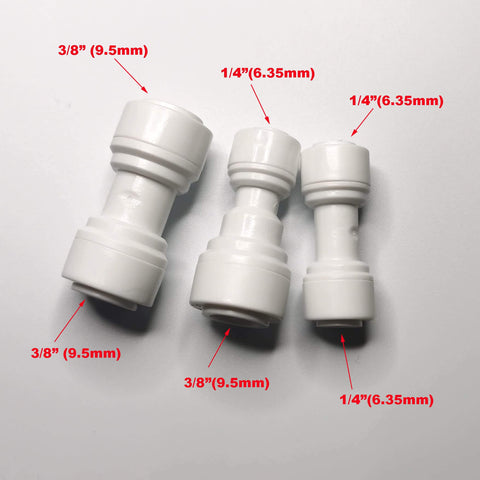 One Quarter Inch Push Fit Straight Union Quick Connect For RO Water Systems, DIY Friendly, No Tools Tubing Adapter